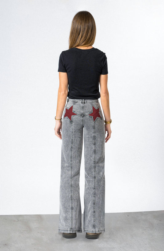 Pantalón Estrellas Bolsillos Gray