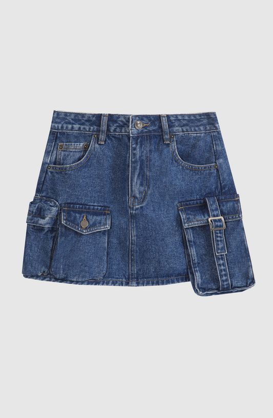 Falda Bolsillos Blue