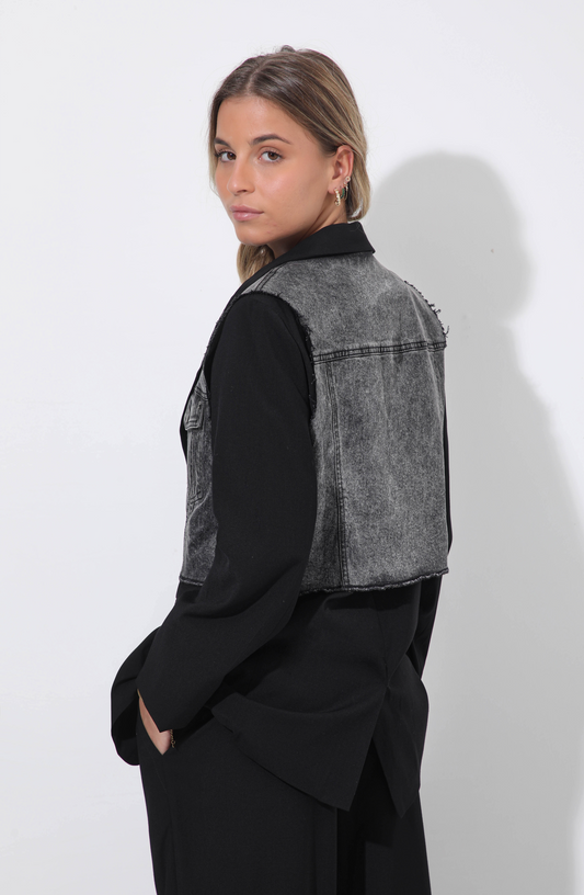 Blazer Aplicación Denim