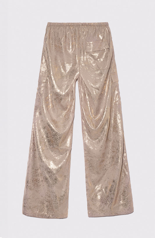 Pants Relaxed Foil Gold