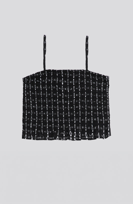 Top Panal Full Print Black