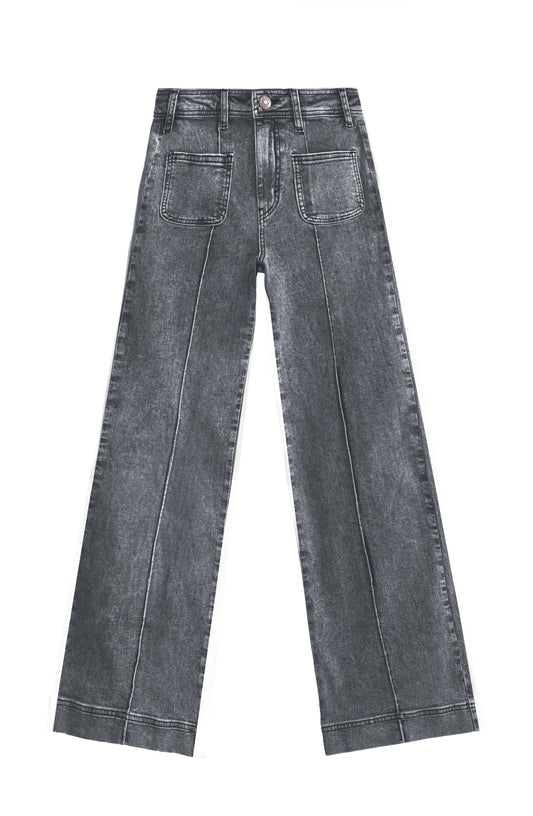 Pants Wide Leg Pocket Gray