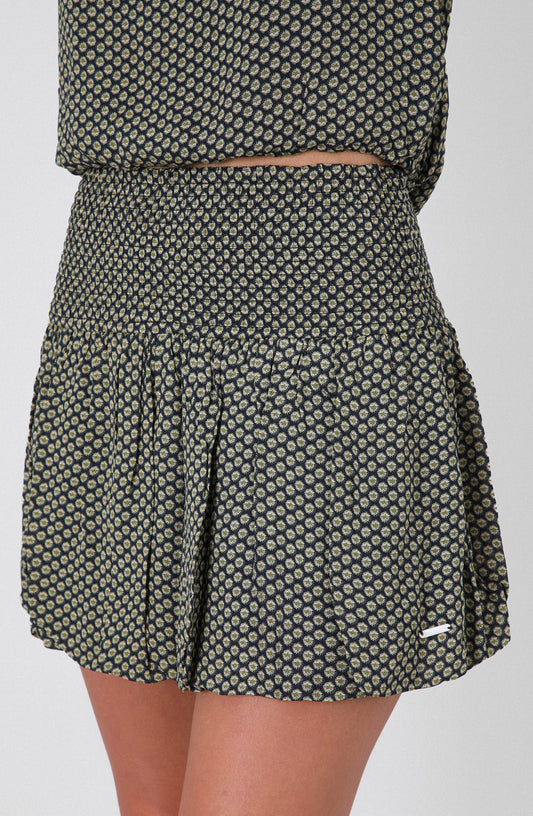 Falda Globo Lurex Navy