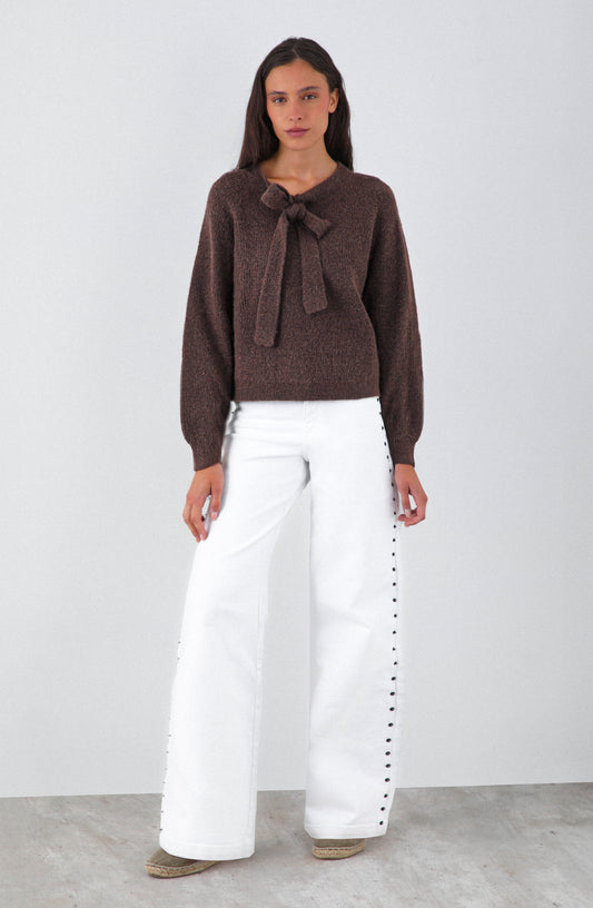 Sweater Lazo Frontal Brown