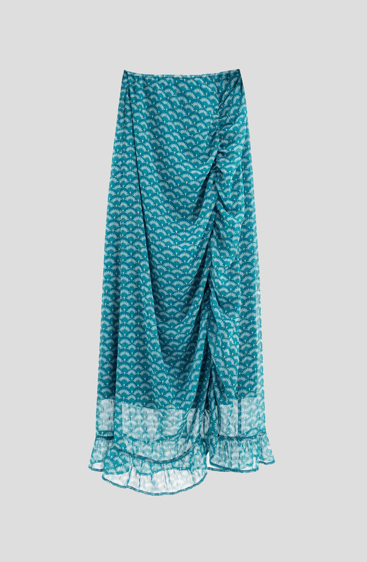 Falda Print Turquesa