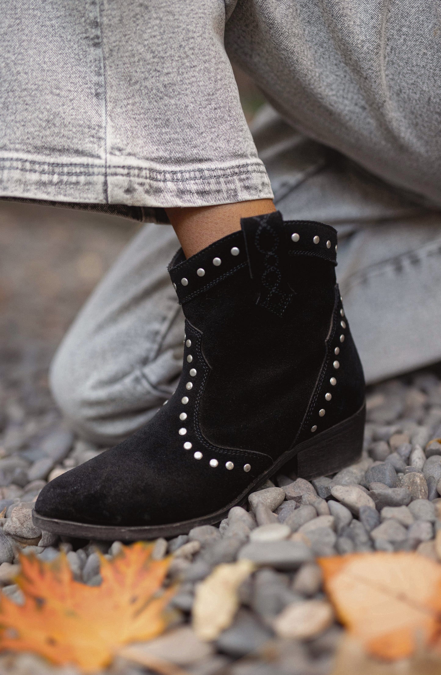 Botín Western Black