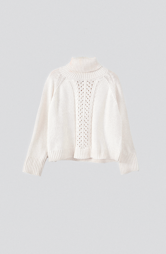 Sweater Cuello Tortuga Ecru