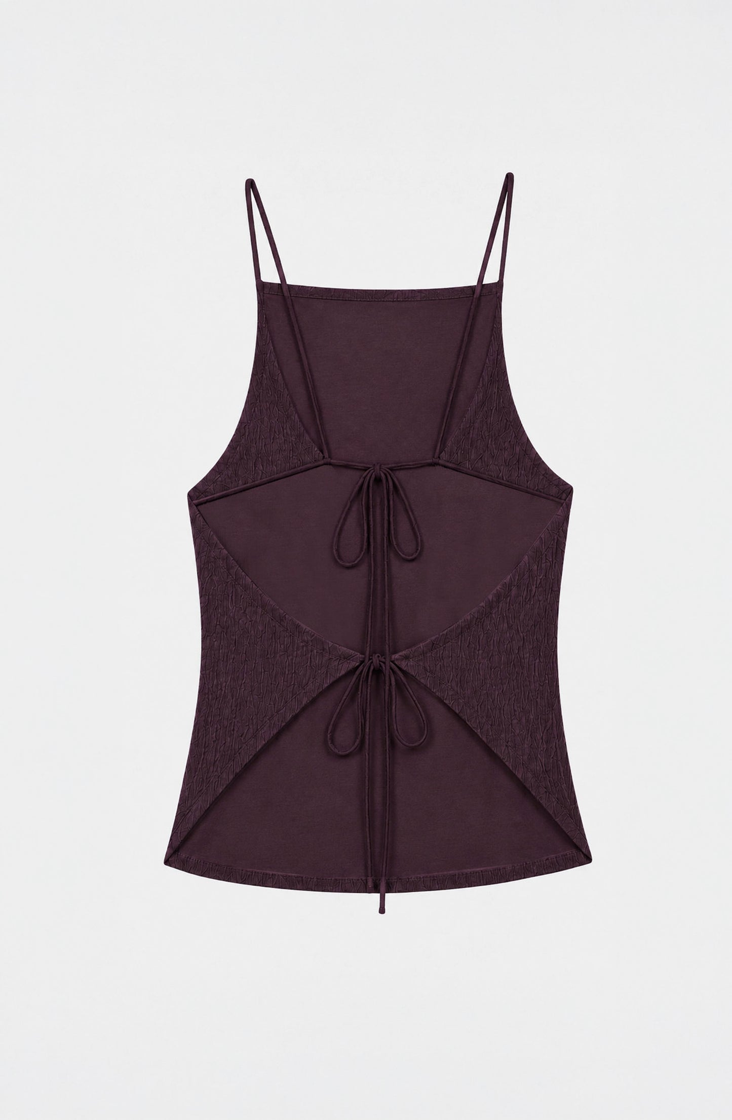 Top Drapeado Sin Espalda Burgundy