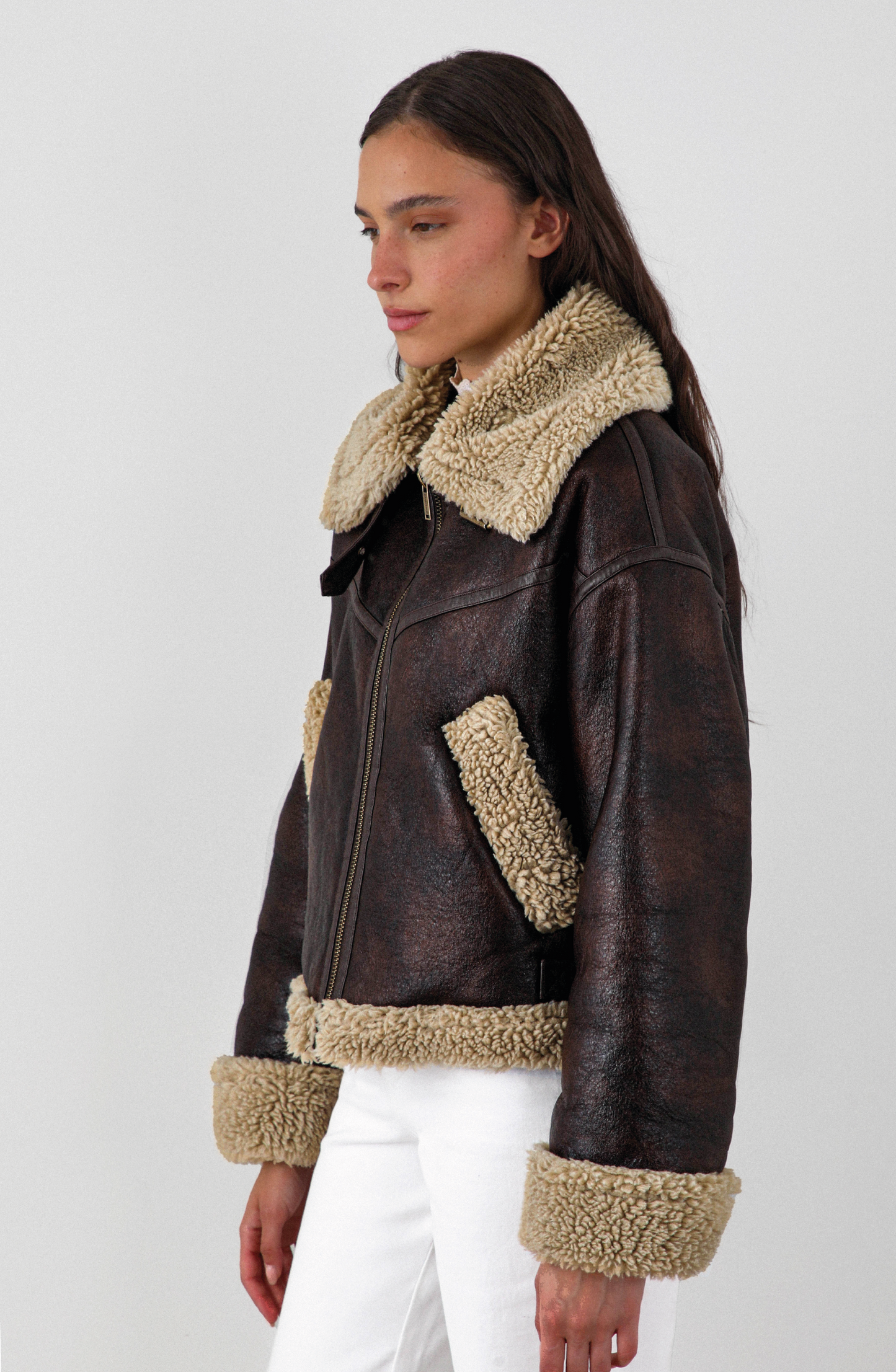 Chaqueta Aviadora Bonded Brown R