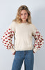 Sweater Corazones Ecru