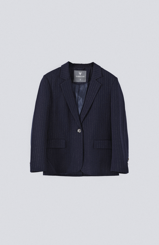 Blazer Lineas Lurex Blue