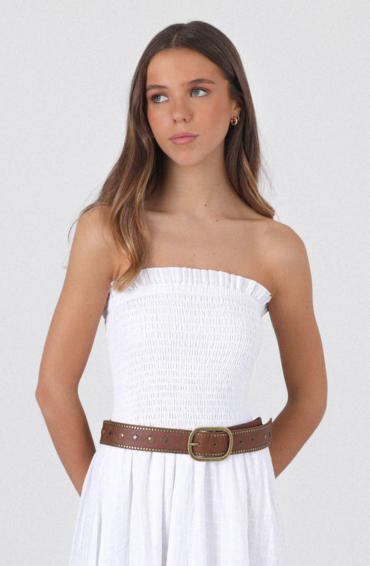 Cinturón Estrellas Tachas Brown