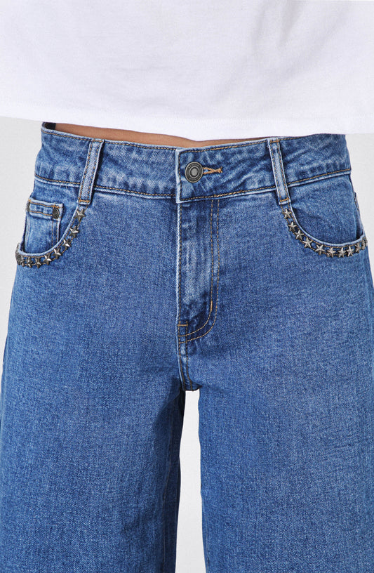 Pantalón Estrella Bolsillo Blue