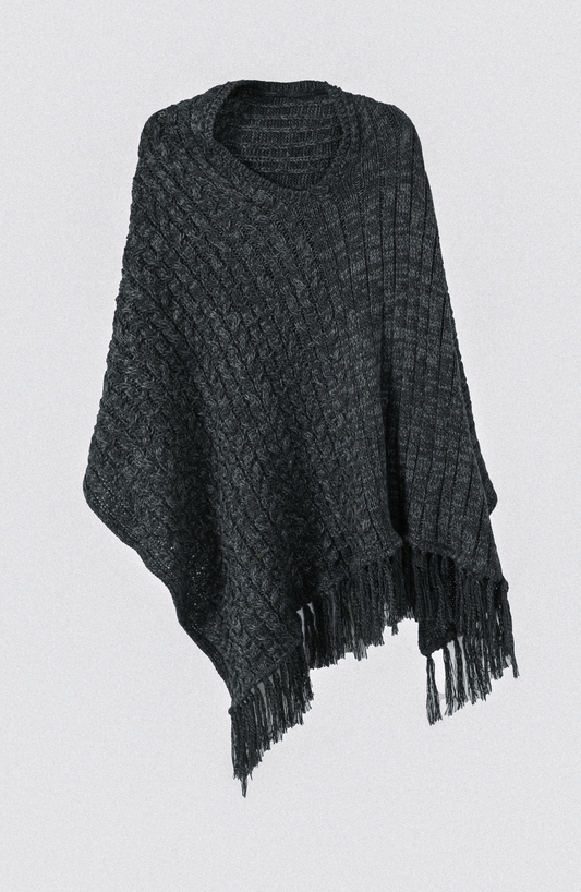 Poncho Flecos Gray