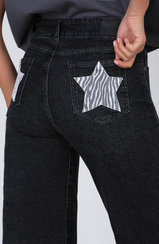 Pantalón Estrella Zebra Black