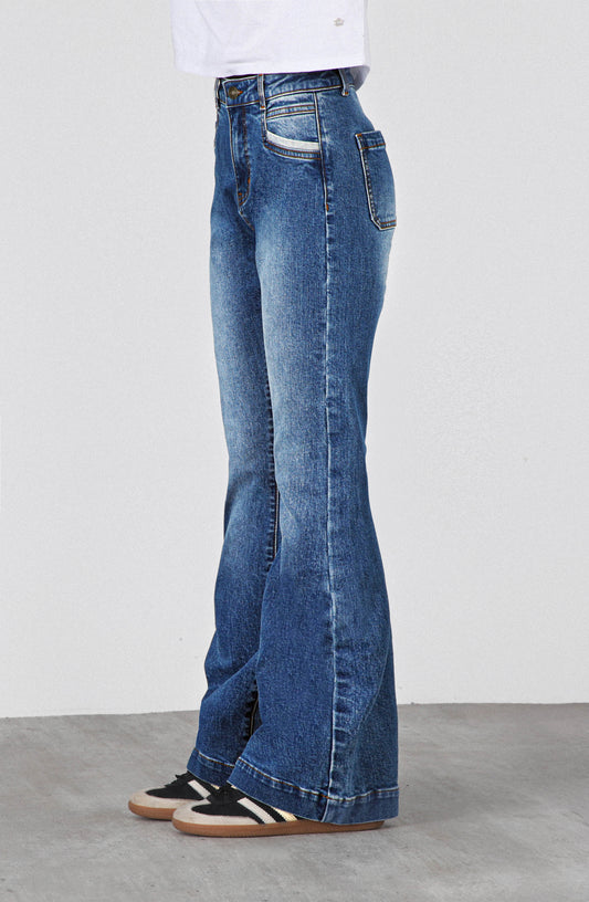 Pantalón Pocket Flare Blue