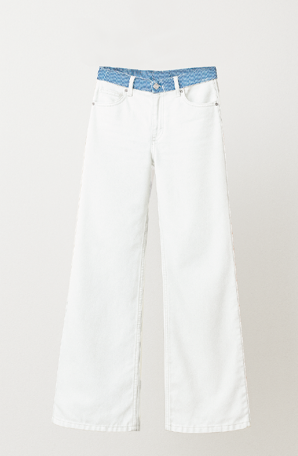 Pantalón Pretina Rayas White