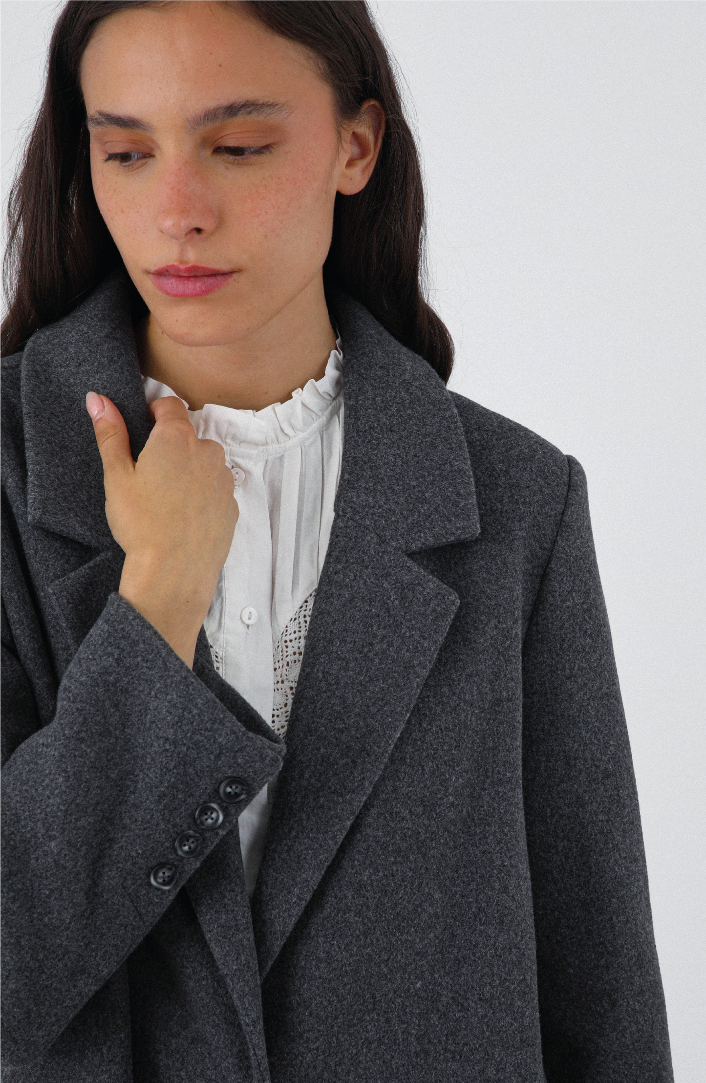 Abrigo Lanilla Melange Gray