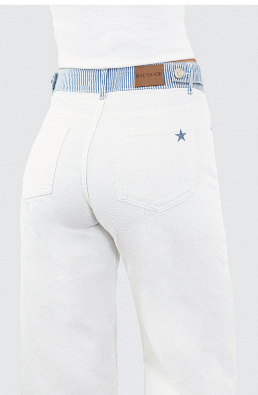 Pantalón Pretina Rayas White