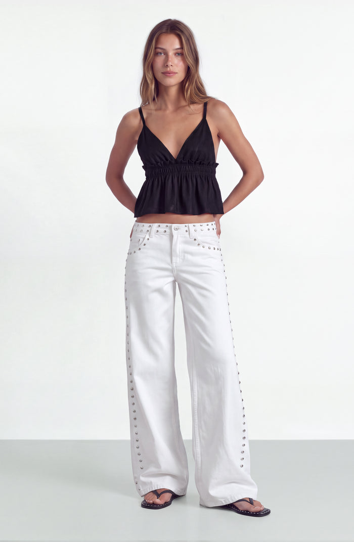 Pantalón Multi Tachas White