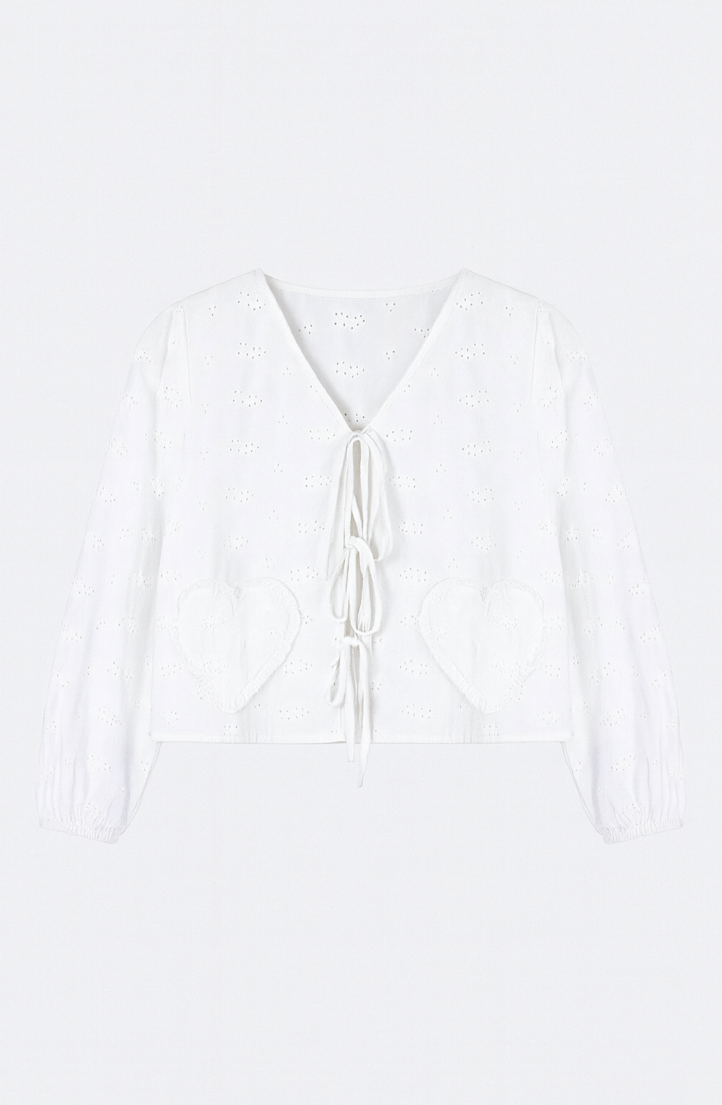 Blusa Bolsillo Corazón White
