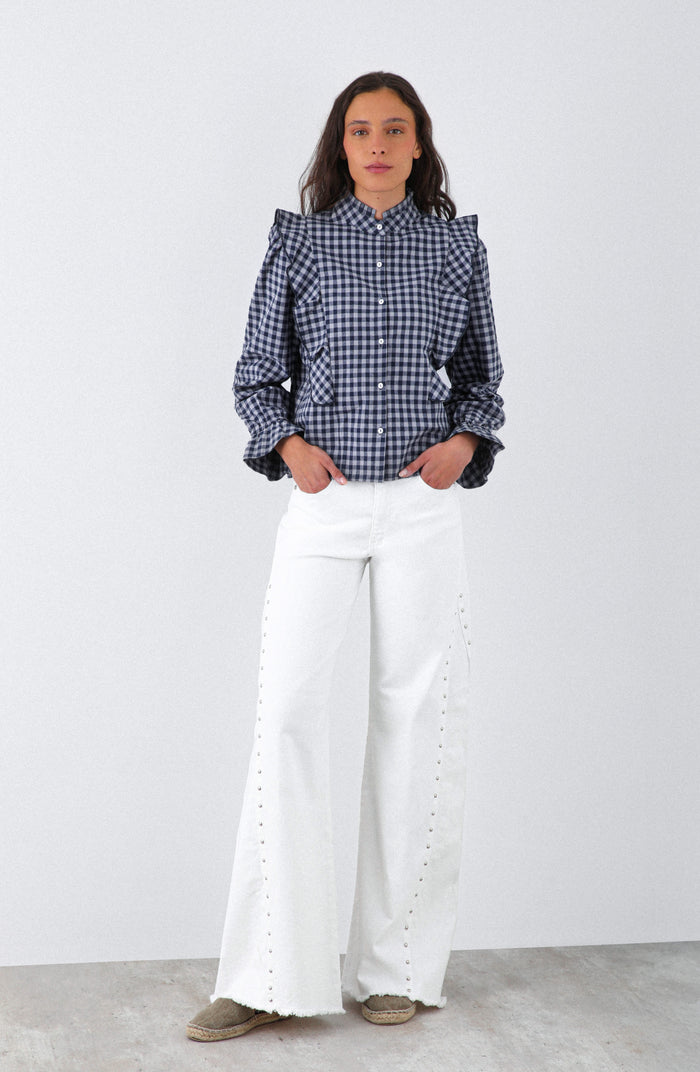 Blusa Vichy Vuelos Gray