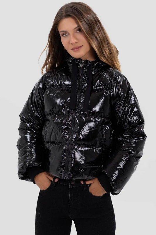 Puffer Metalizada Black