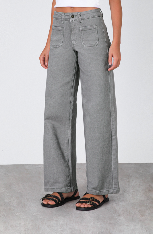 Pantalón Straight Pocket Grey