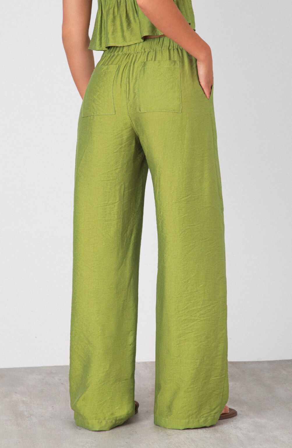 Pantalón Lino Pistacho