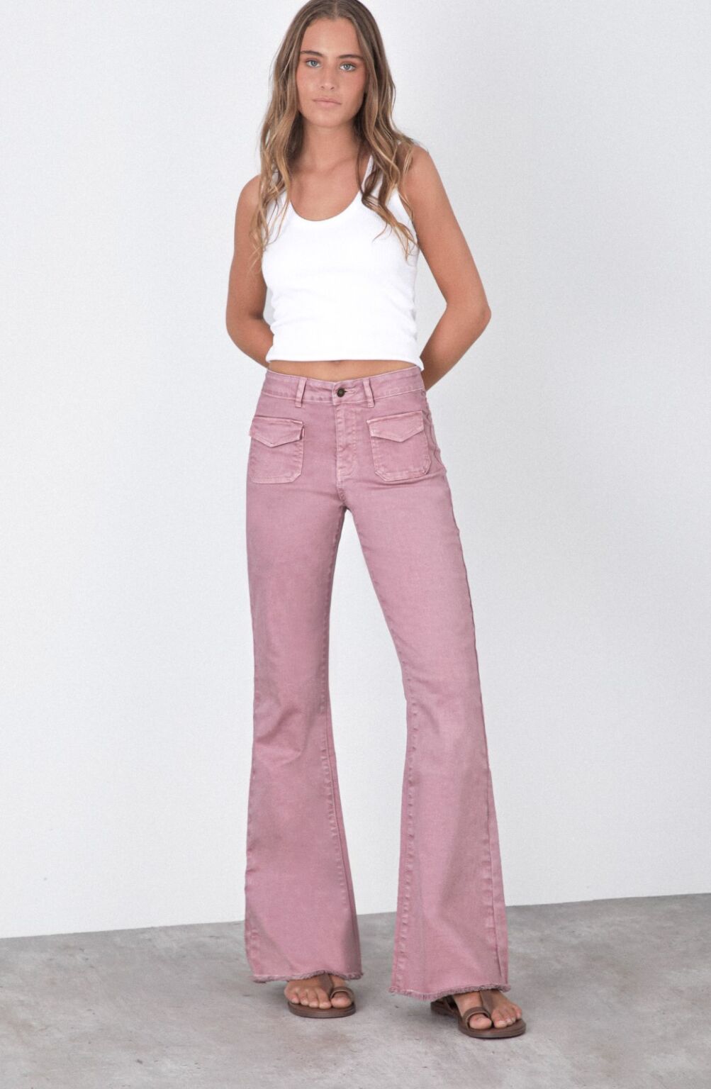 Pantalón Flare Pocket Pink