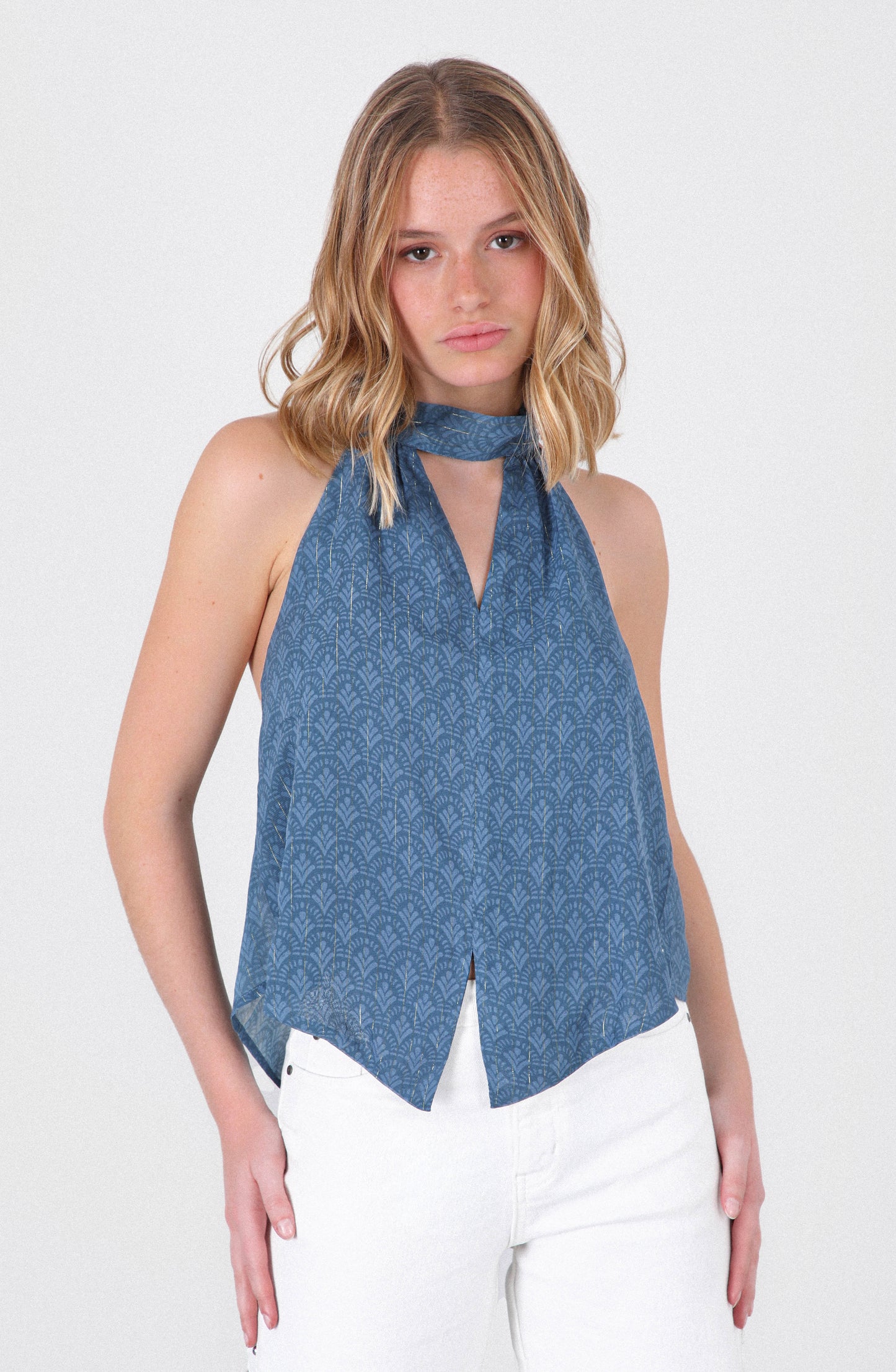 Top Halter Blue