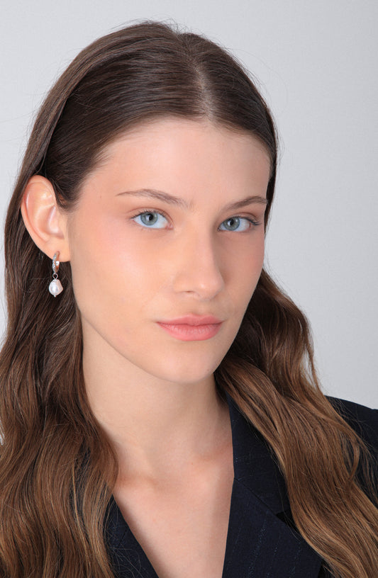 Argollas Perlas Silver