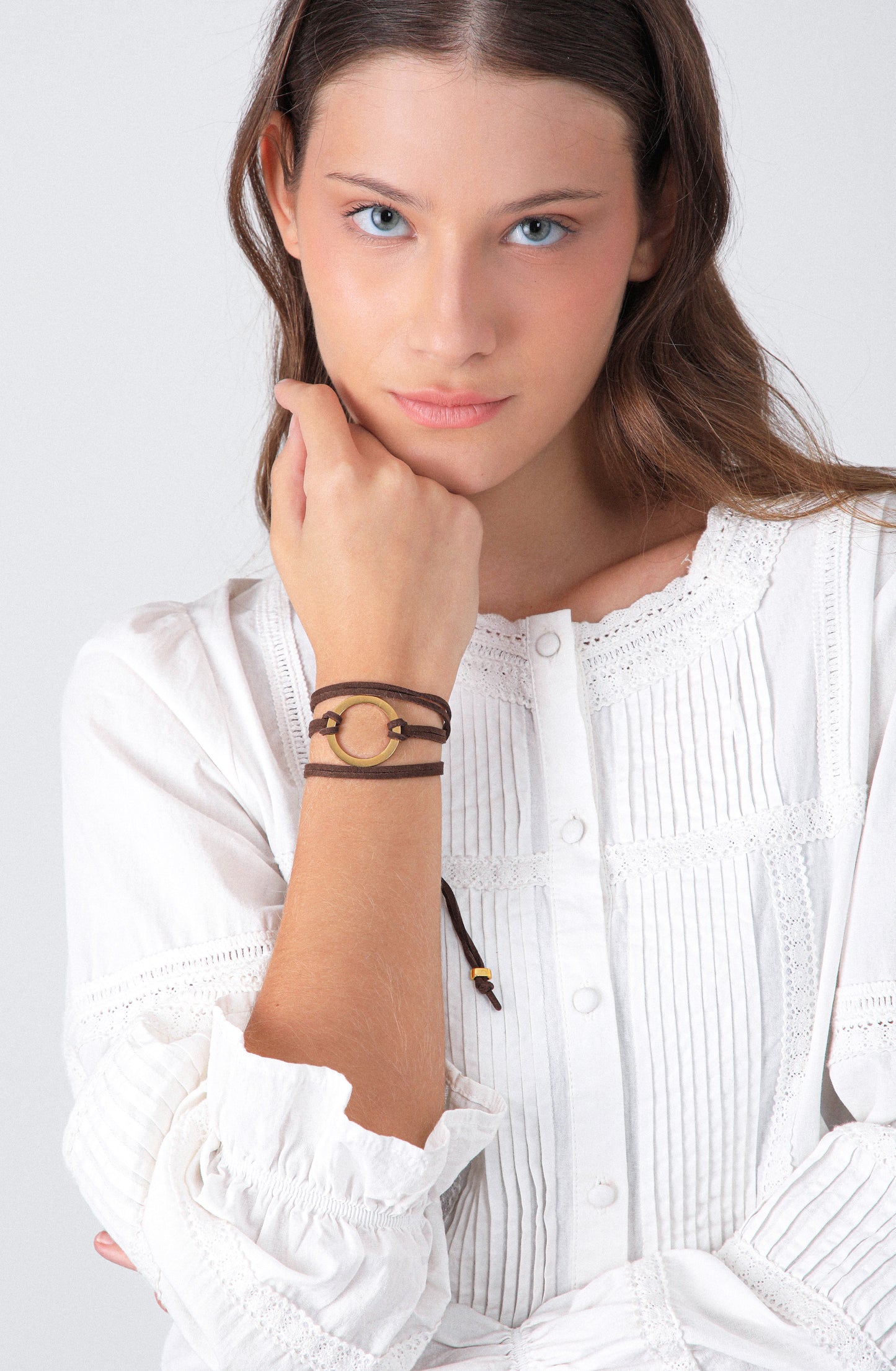 Pulsera Suede Gold Brown