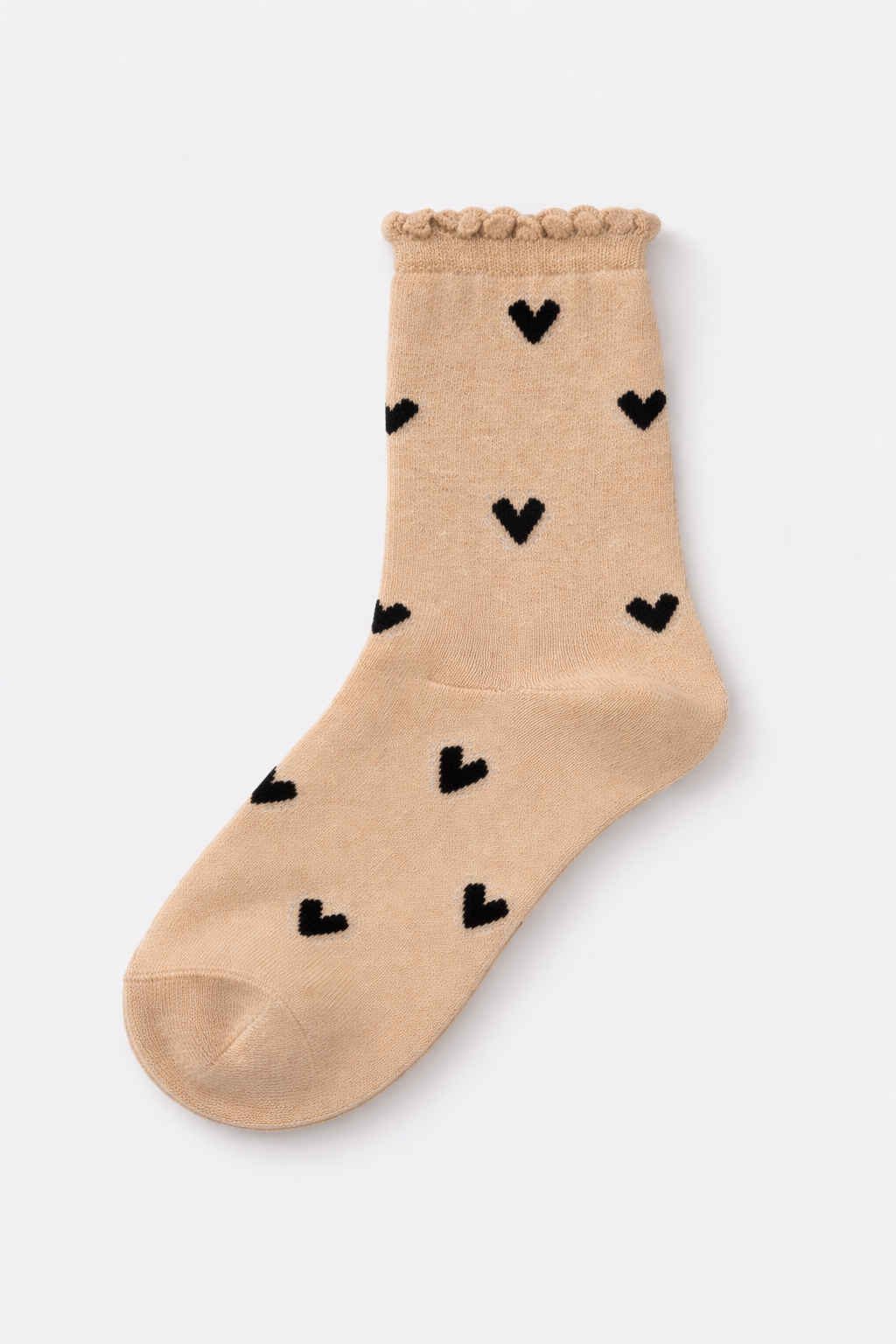 Calcetín Corazón Ecru