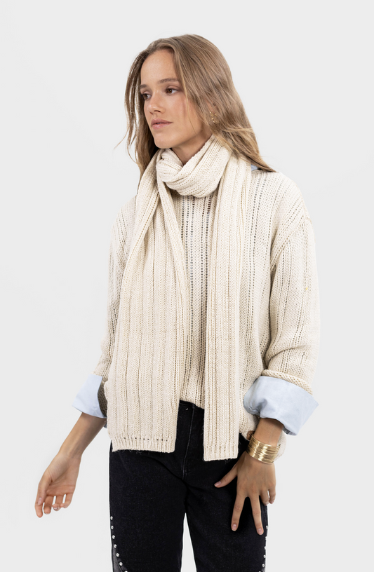 Sweater Bufanda Ecru