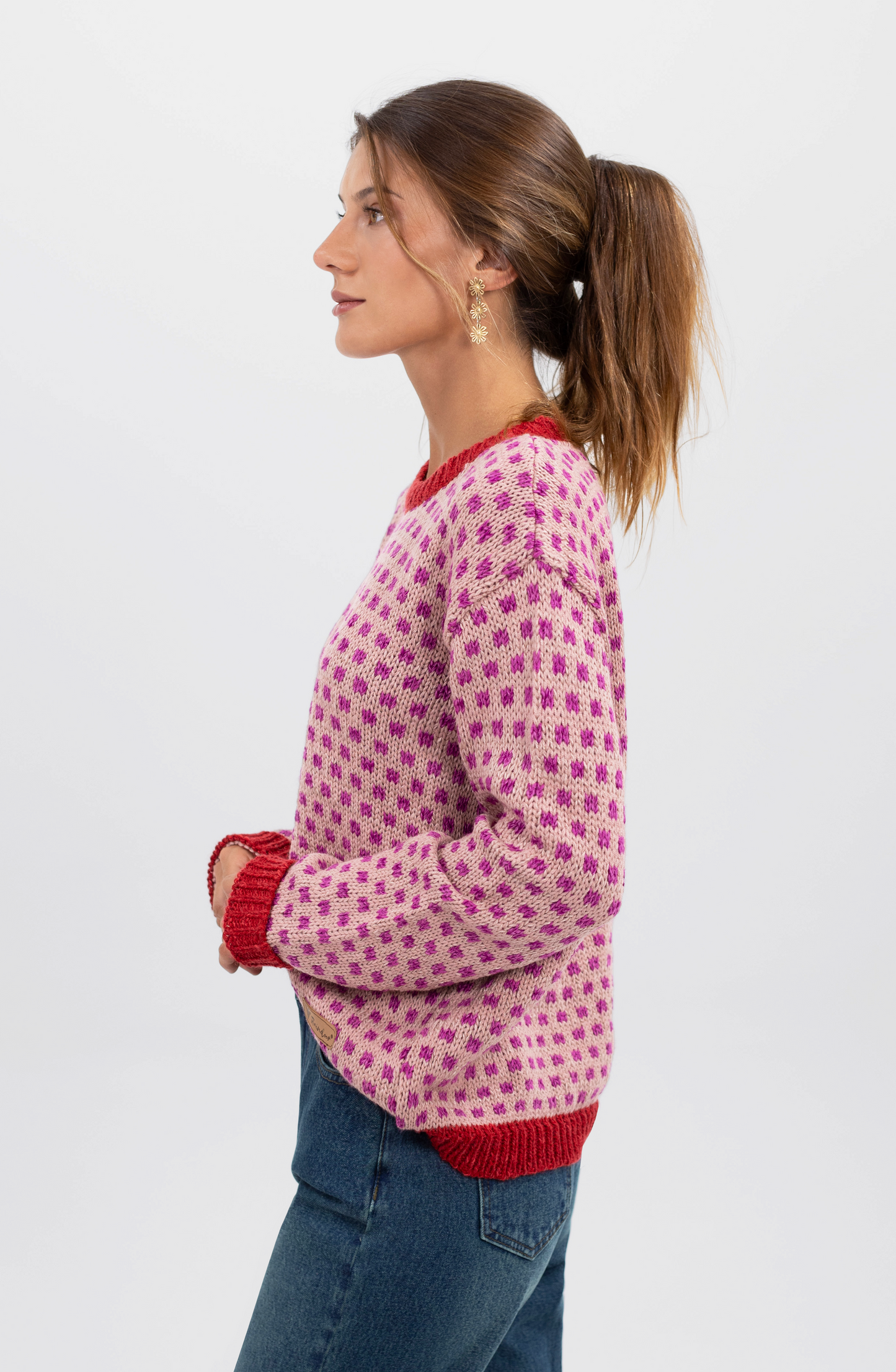 Sweater Jacquard Pink