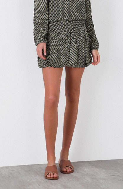 Falda Globo Lurex Navy