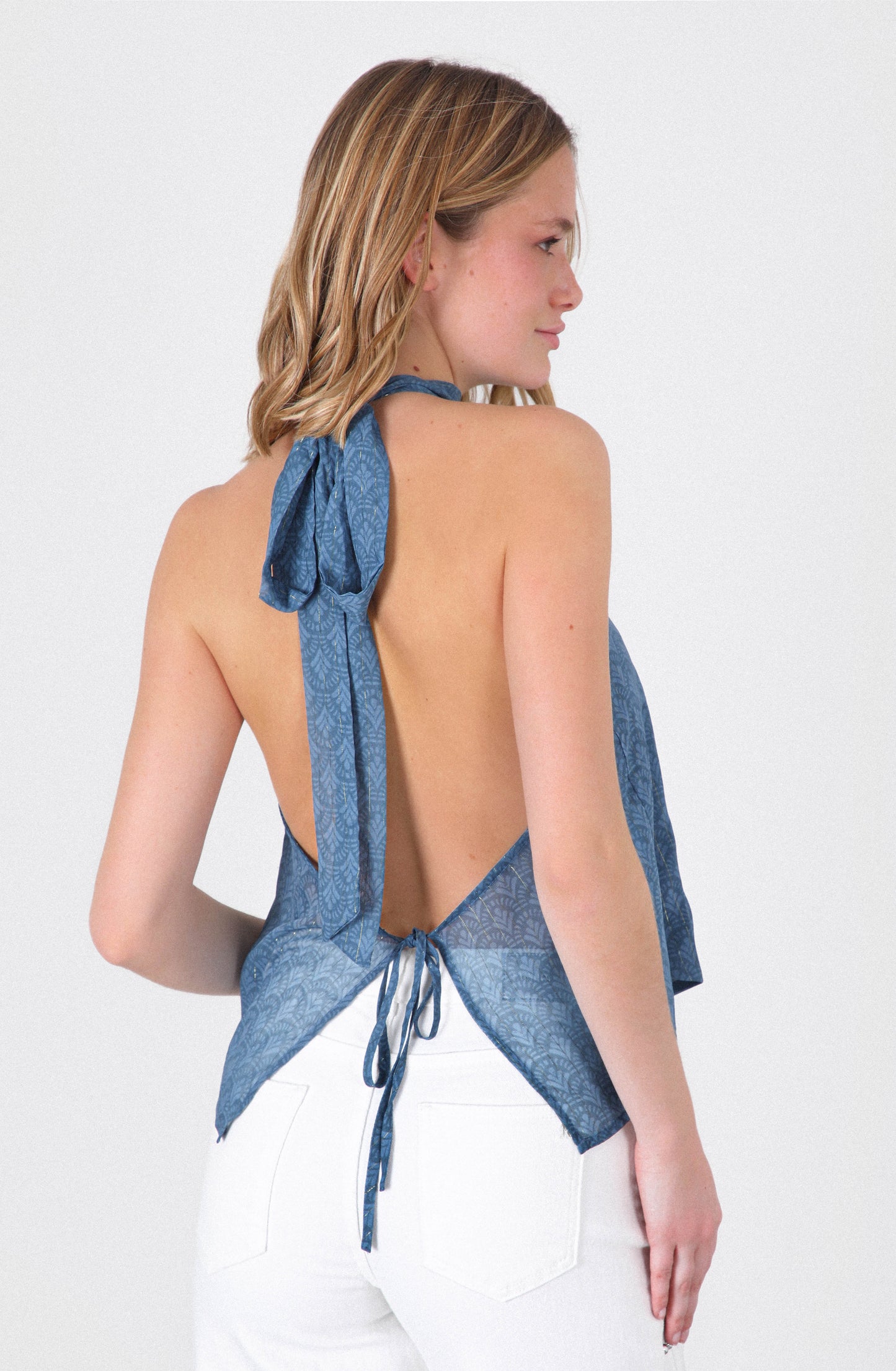 Top Halter Blue
