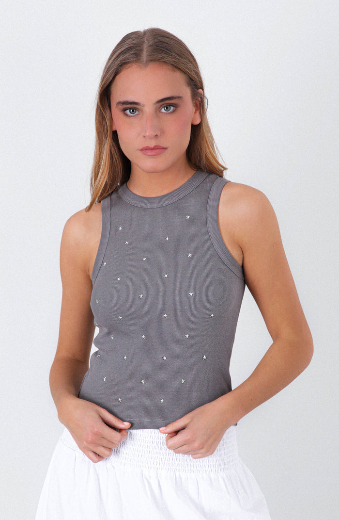 Top Tank Estrellas Grey