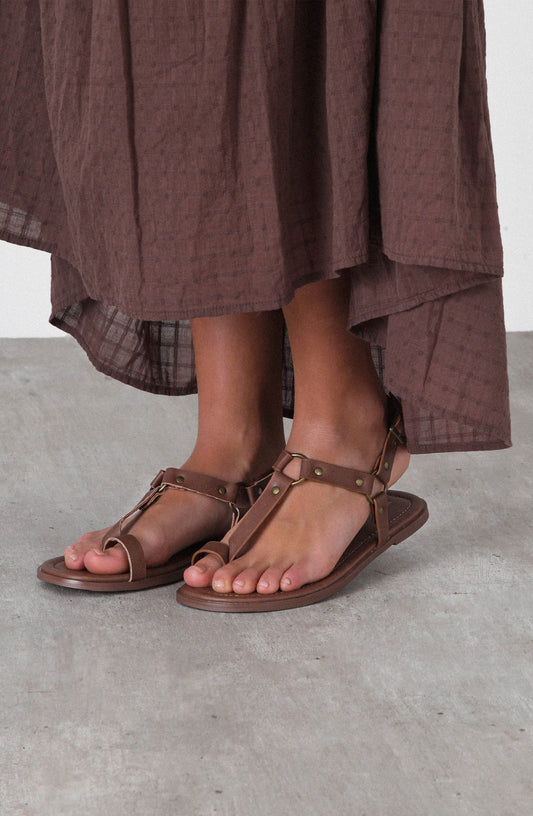 Sandalia Hebillas Brown
