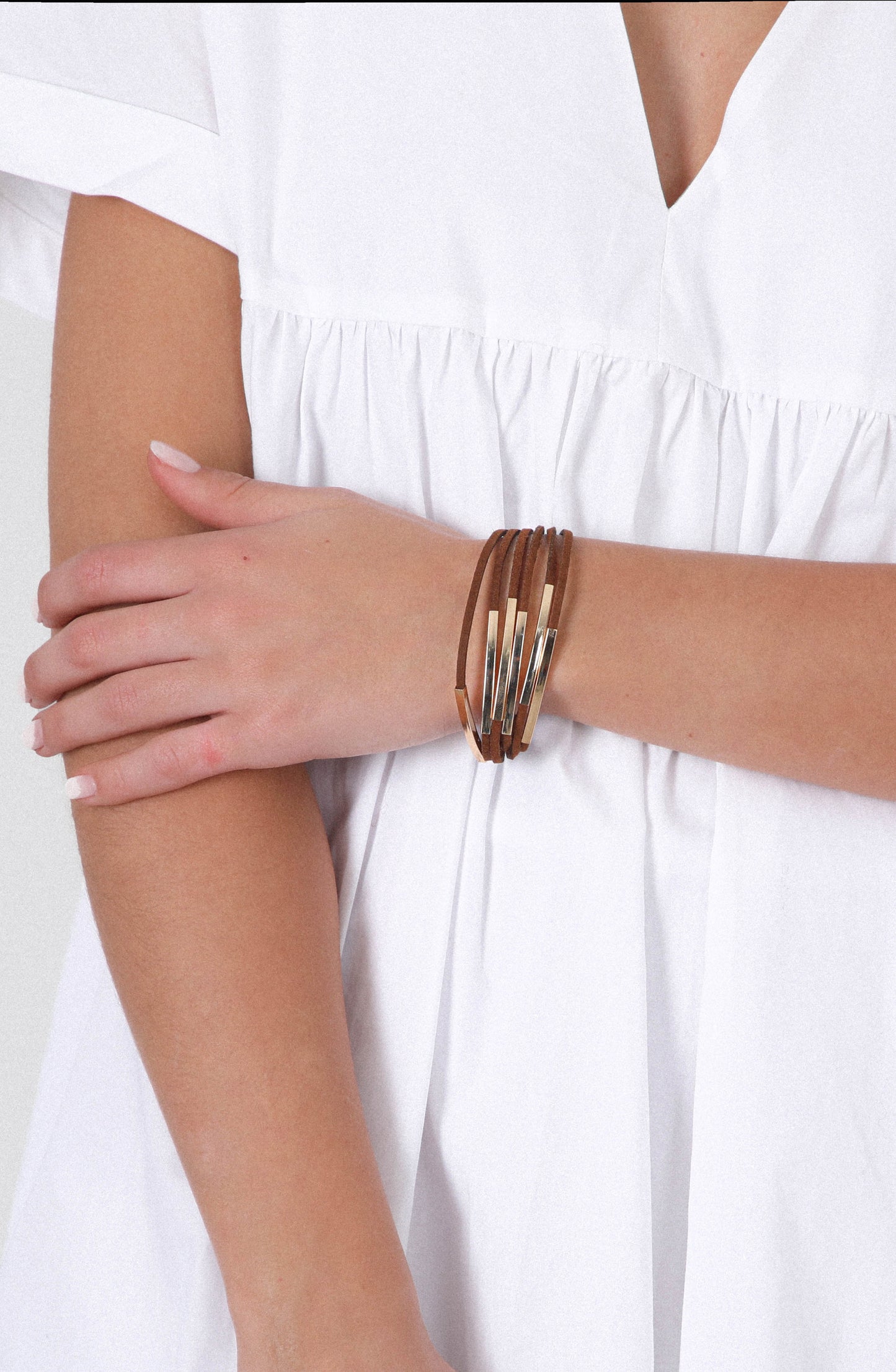 Pulsera Suede Gold