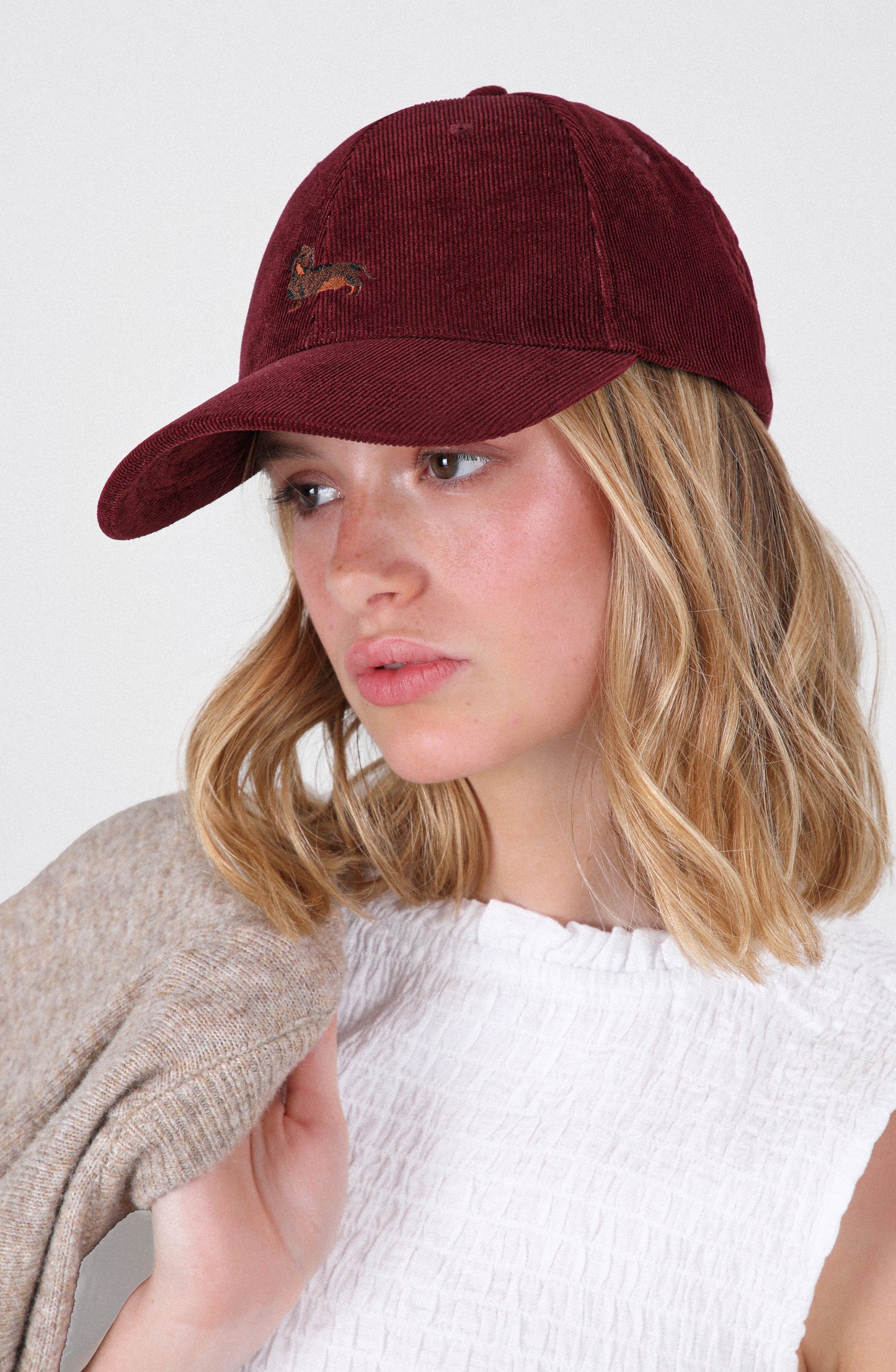 Jockey Cotelé Bordado Burgundy