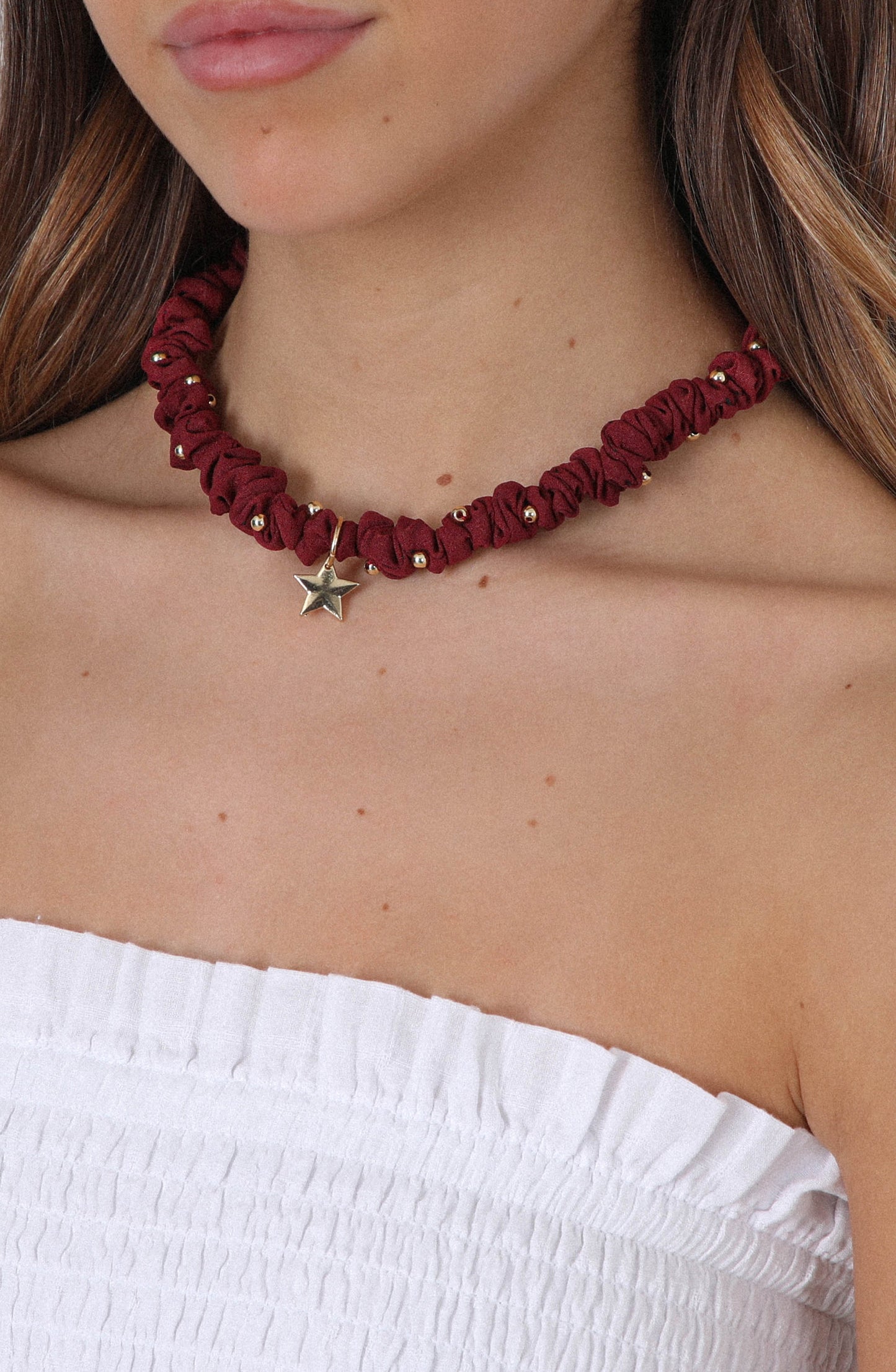 Collar Tejido Estrella Red