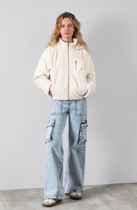 Chiporro Sherpa Quilt Ecru