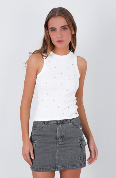 Top Tank Estrellas White