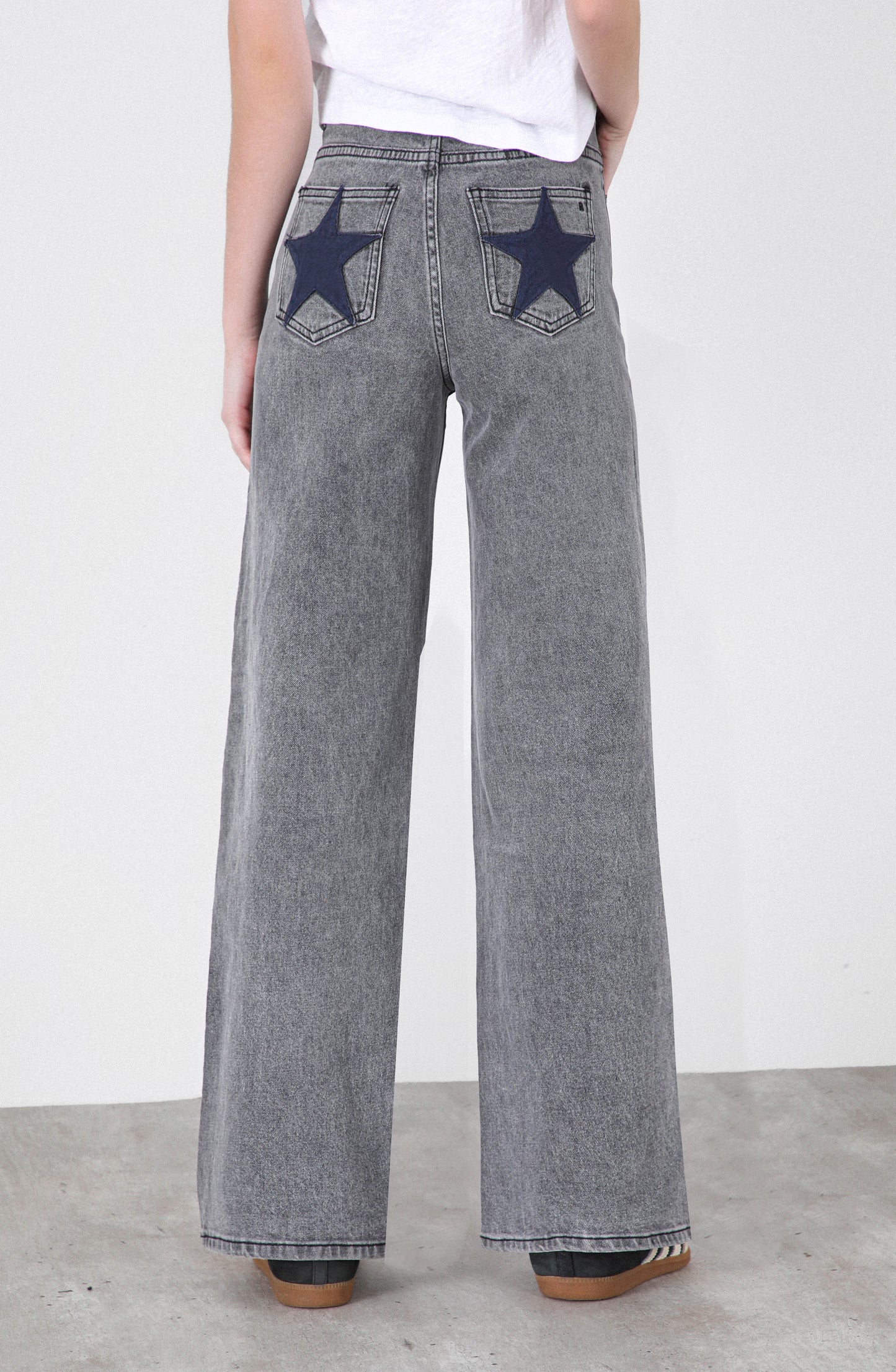 Pantalón Straight Estrellas Grey