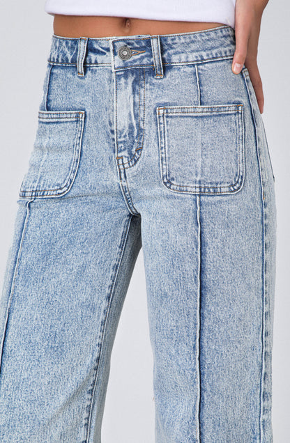 Pantalón Wide Leg Pocket Blue