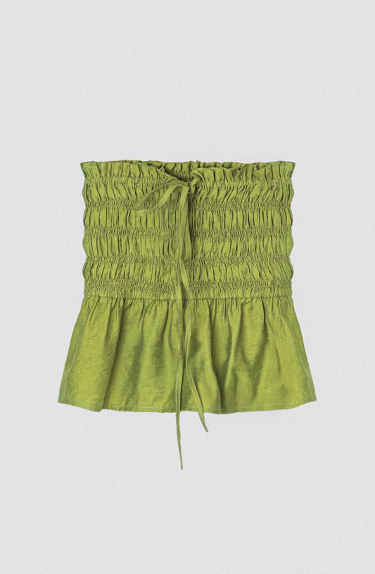 Top Strapless Lino Pistacho