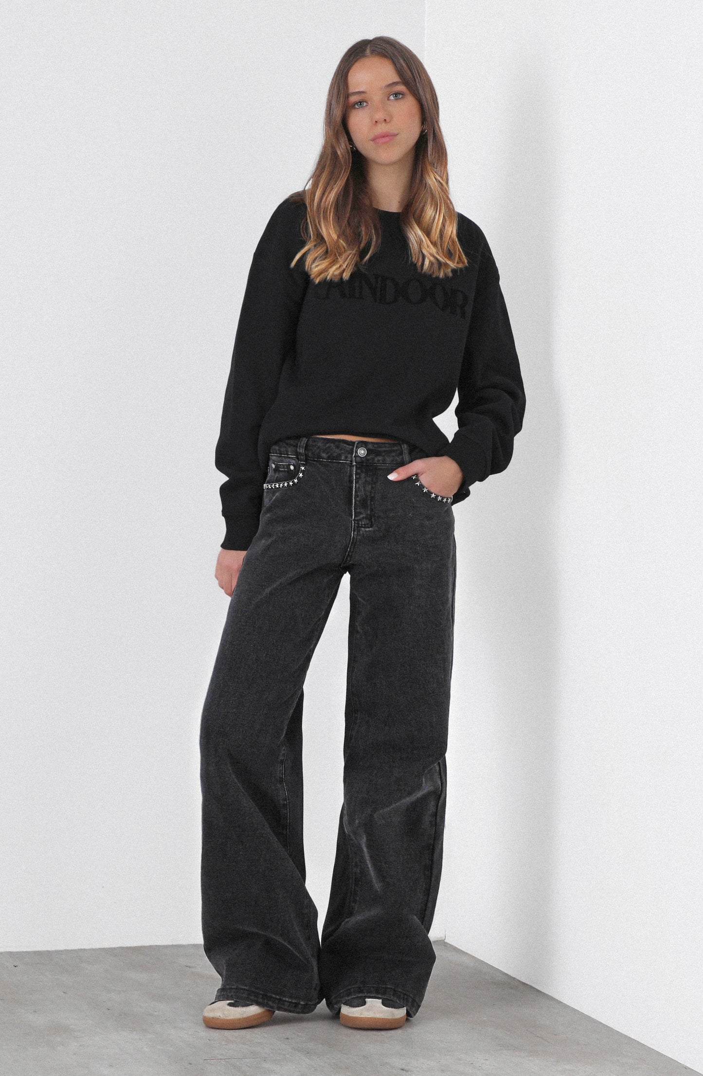 Pantalón Estrella Bolsillo Black