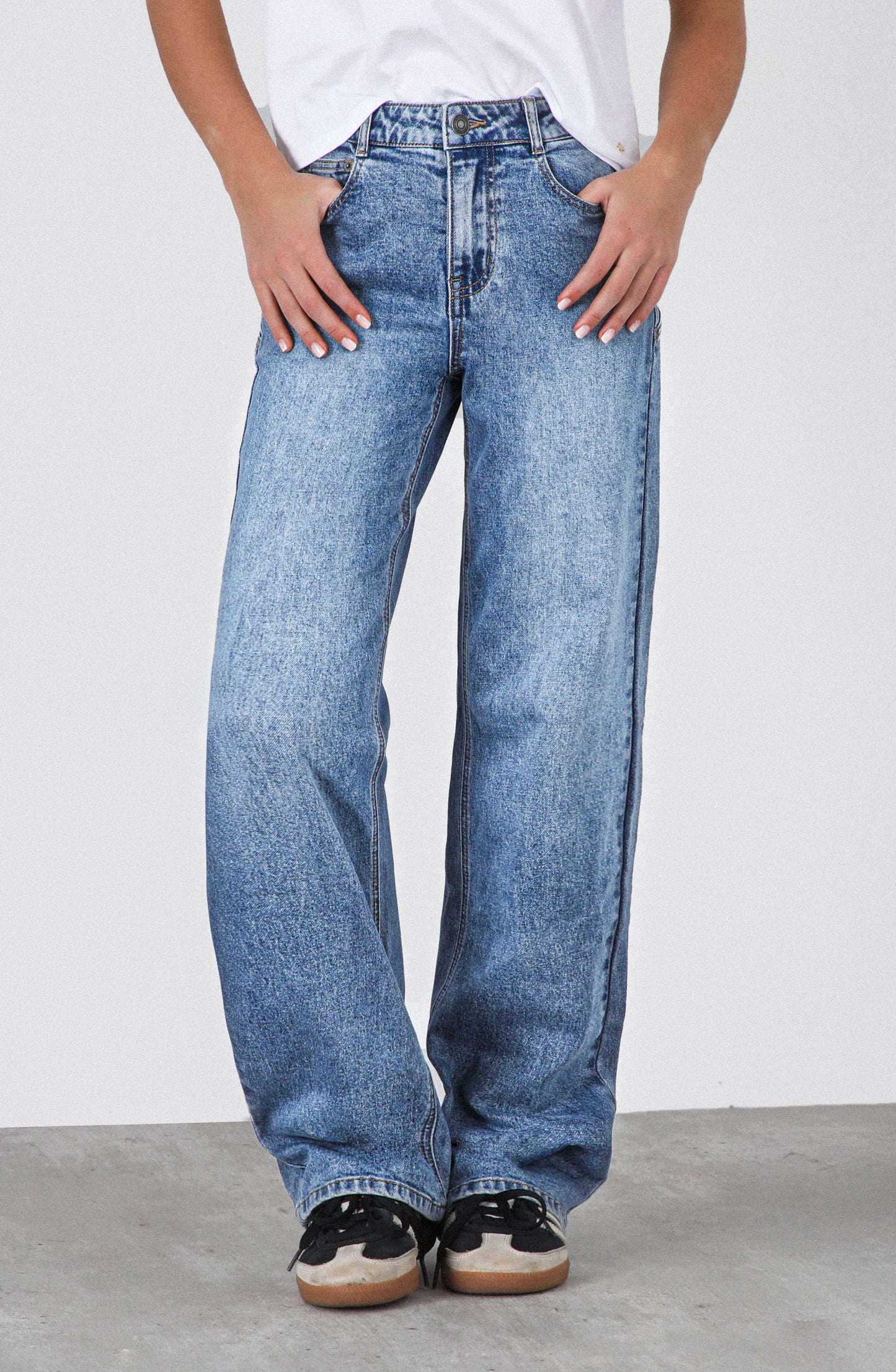 Pantalón Straight Estrella Print Blue